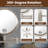 Wall Mounted 8"Makeup Mirror With 1X/10X Magnification Makeup Mirror-1803749014