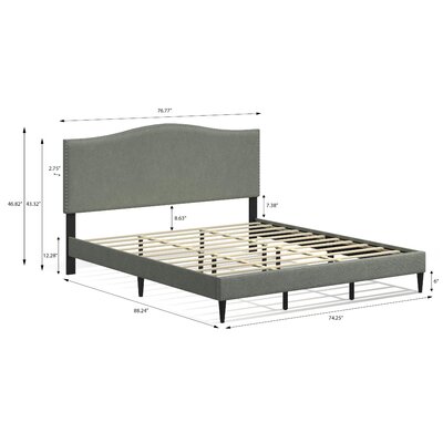 Andover Mills™ Salvaggio Upholstered Platform Bed & Reviews | Wayfair