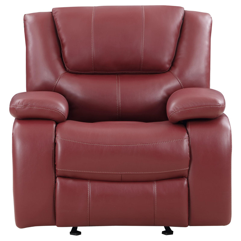 Fauteuil inclinable et oscillant rembourré Kells , Rouge