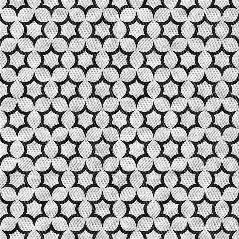 Tapis gris tissé à la machine, Carré 5 pi