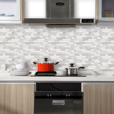 Standard Products 12'' W x 12'' L Vinyl Gel Peel and Stick Backsplash Tile 