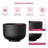 13.5"W x 7.5" H Medium Dark Charcoal Concrete Planter / Pot Lightweight Planter Bowl with Drainage Holes-1007979568-1007979726