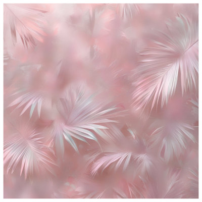 Pink Palm Leaves Double Sided Throw Pillows