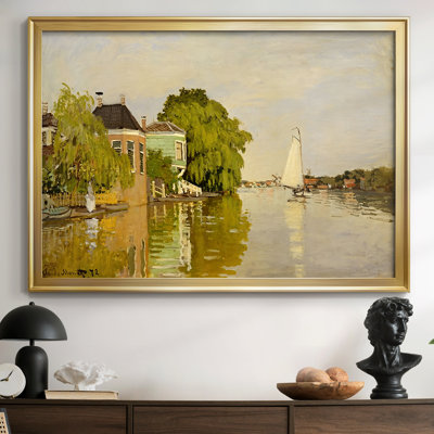Maisons sur la rivière Zaan à Zaandam-Claude Monet - Toile tendue avec châssis, 1871