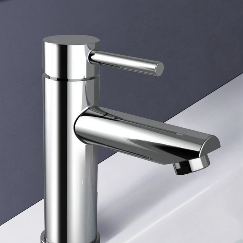 Robinet de lavabo de salle de bain à poignée simple Topcraft, Chrome chrome