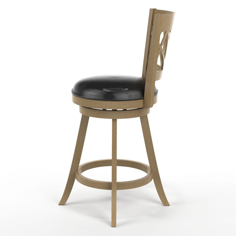 Rickey Swivel Upholstered Counter Stool, Maple, Counter Stool (24.62" Seat Height)
