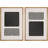 Geometric Line Mid Century Spiral & Solid Square Block Polygons Abstract Modern Minimalist On Canvas 2 Pieces Print-92285729-92285727