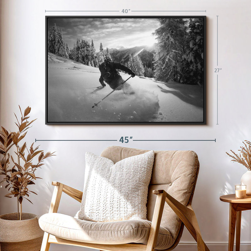 Snow Skiing Canvas Print, 27" H x 40" W