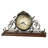Adelaide Traditional Mantel Clock, Wrought Iron Frame on Hardwood Base, Westminster Chime, Convex Glass