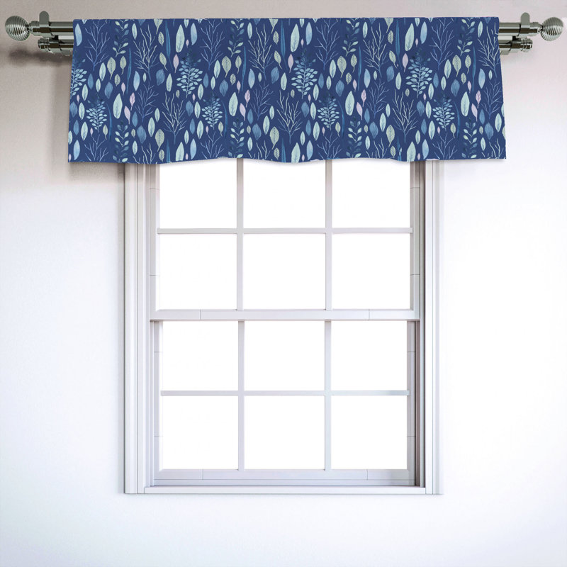Sateen Floral Ruffled Window Valance