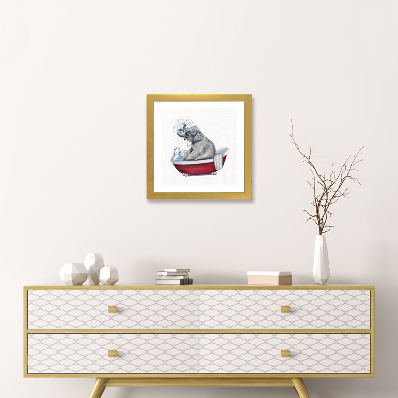 «Bathing Beauty II» - reproduction, H 24 po x l 24 po x p 1 po, Papier doré