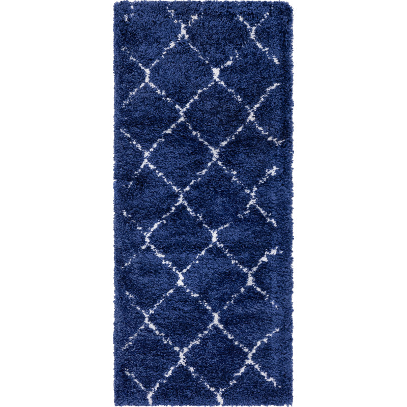Geometric Shag Area Rug, Runner 79 x 183cm