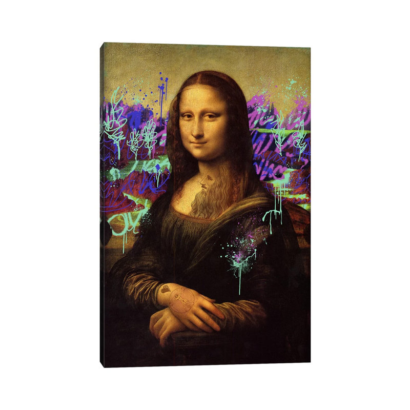 Mona Lisa The Perfect Smile by 5by5collective - Print on Canvas, Wrapped Canvas, 101.6 cm H x 66.04 cm W x 3.175 cm D