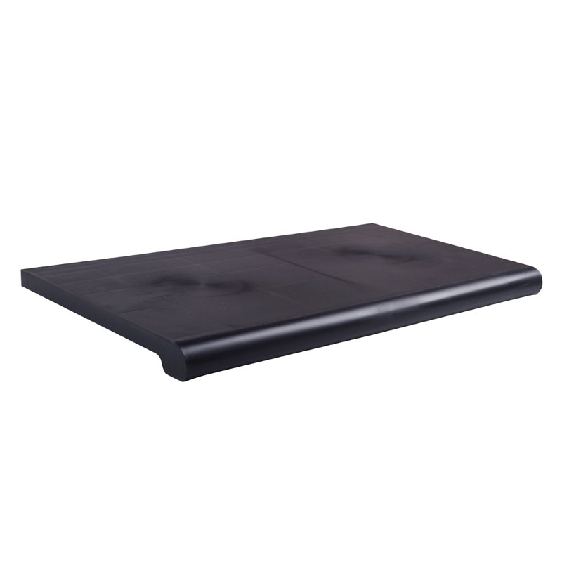 15" D x 48" L Open Bottom Bullnose Shelf, Black