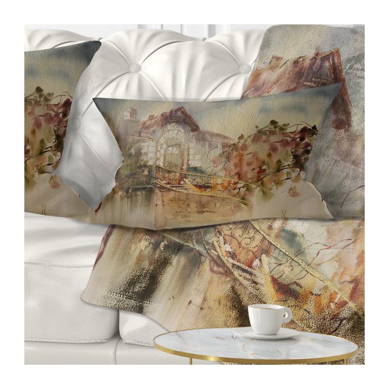  Coussin abstrait aquarelle