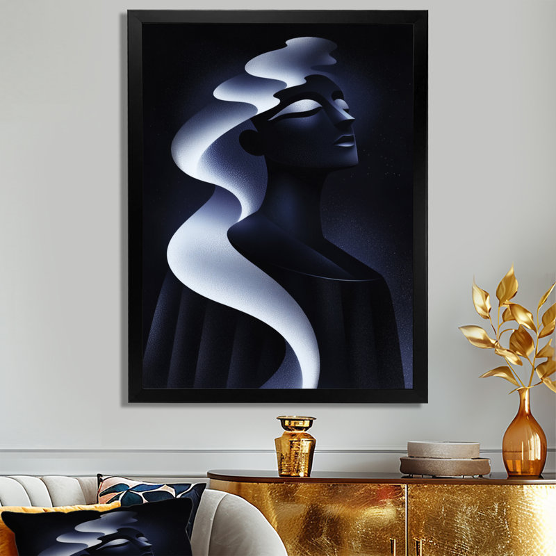 Omya - Fashion Canvas Prints, Noir, noir, noir, noir, H 20 po x l 12 po, Reproduction encadrée sans passe-partout