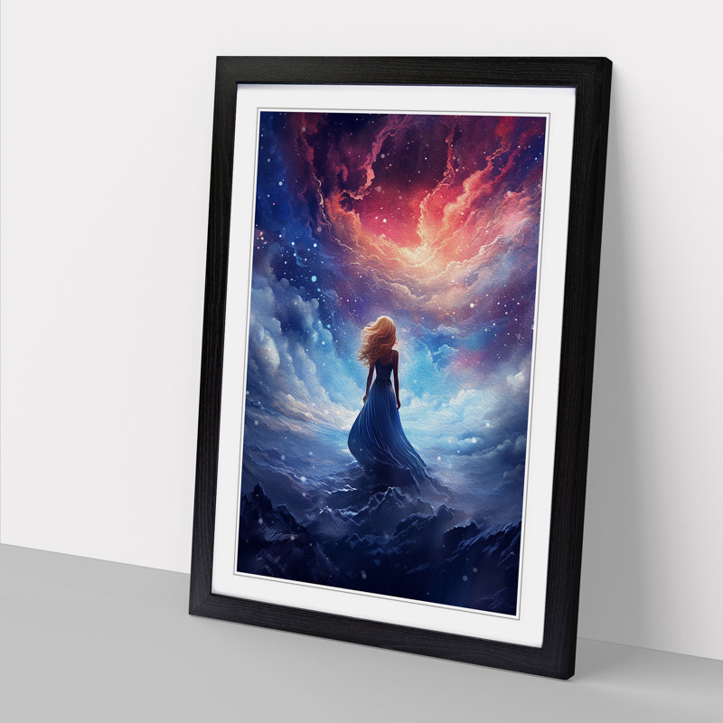 Galaxy Romanticism No.2 - Framed Print, 34cm H x 25cm W, Black Framed
