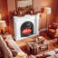 Meuble télé avec cheminée en bois massif 45 po-422864190