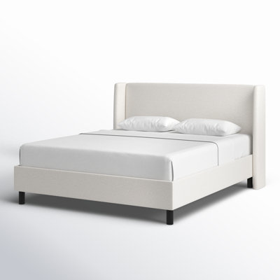 Tilly Linen Upholstered Wingback Bed