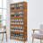 10-layer Rectangular Freestanding Bamboo Shoe Cabinet with Doors