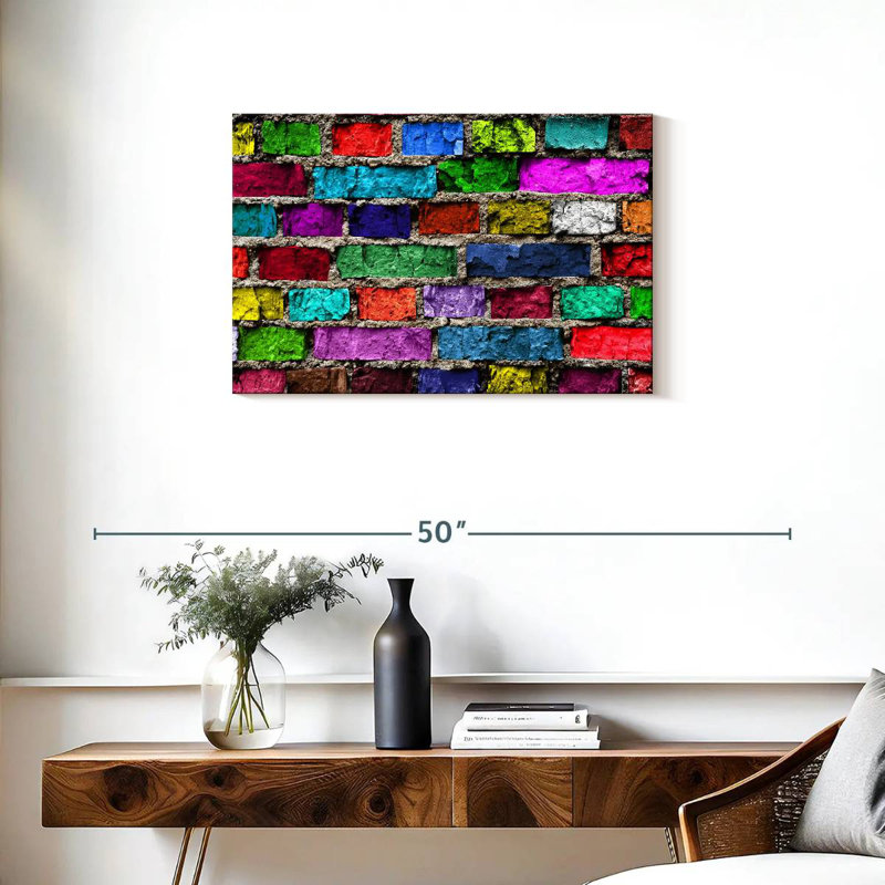 Lilie Rainbow Bricks, 20" H x 30" W