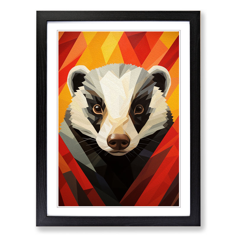 Single Picture Frame Print on Wood, 34cm H x 25cm W, Black Framed
