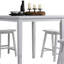 Hauteur du comptoir en blanc pour les petits espaces - Tabourets de table en bois massif avec pieds carrés et sièges confortables