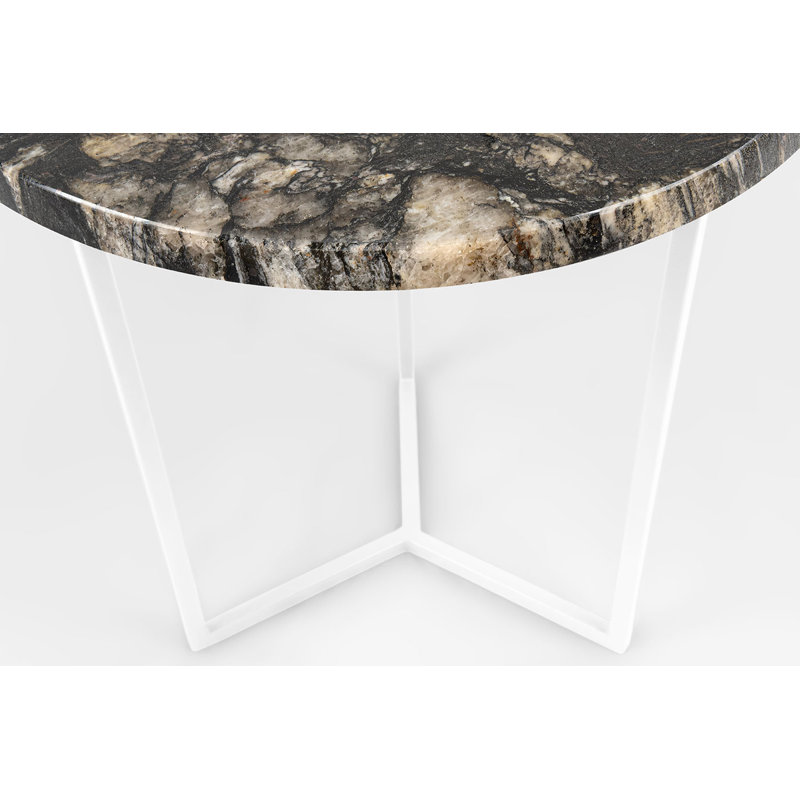 Driscoll Frame End Table, White