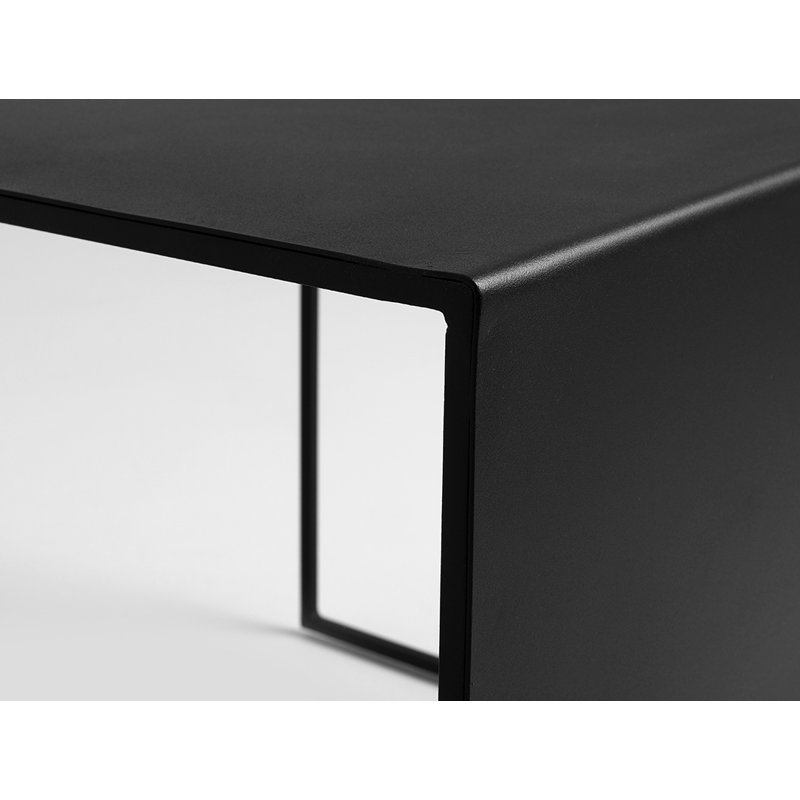 Rabia Frame Coffee Table, H45 x L50 x W50cm, Black