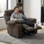 Fauteuil inclinable brun en polaire Cashmere