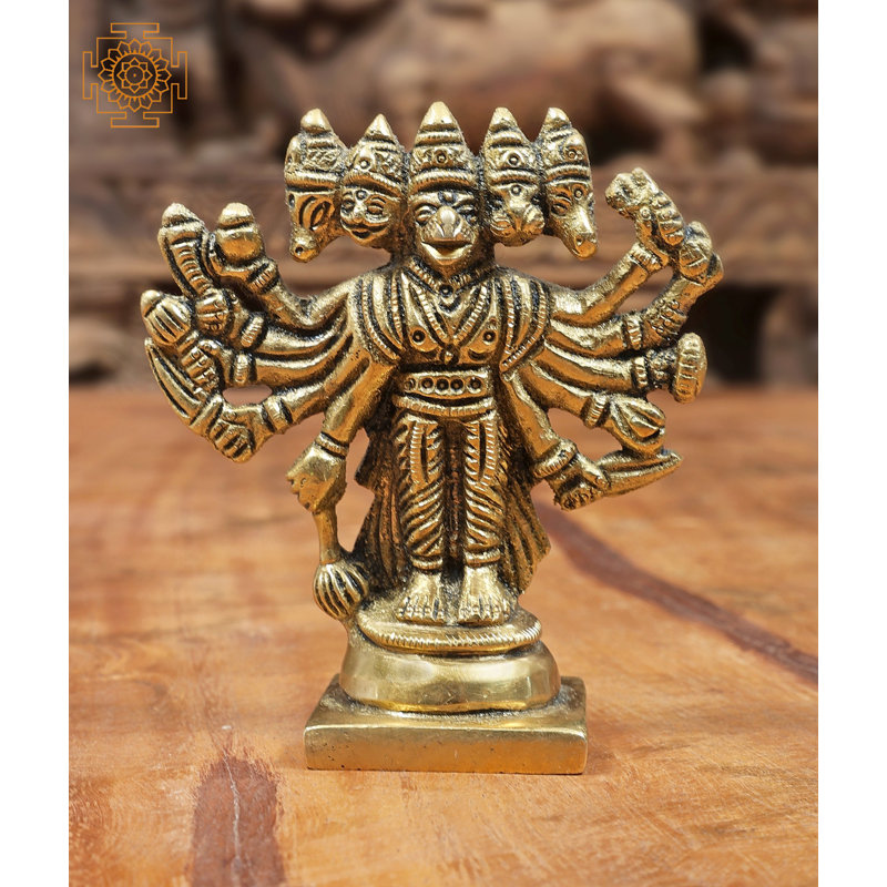 Petite figurine Panchamukhi Hanuman