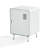 Matte White Metal Garage Storage Cabinet with Door and Adjustable Shelf-321922018