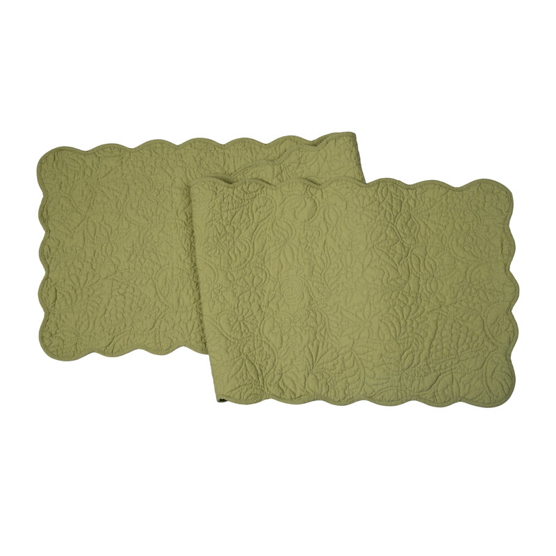 Christiana Sweet Pea Floral Reversible Quilt Table Runner, Green