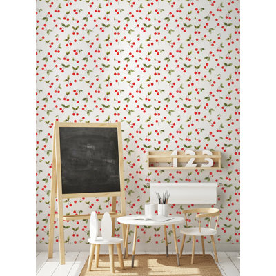 Cherries Bunch Peel And Stick Wallpaper