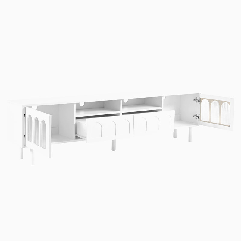 Centre média 70,8 po, Blanc