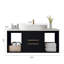 Meuble-lavabo mural moderne 39,4 po avec meuble-lavabo flottant ovale en céramique en bois massif multicouches