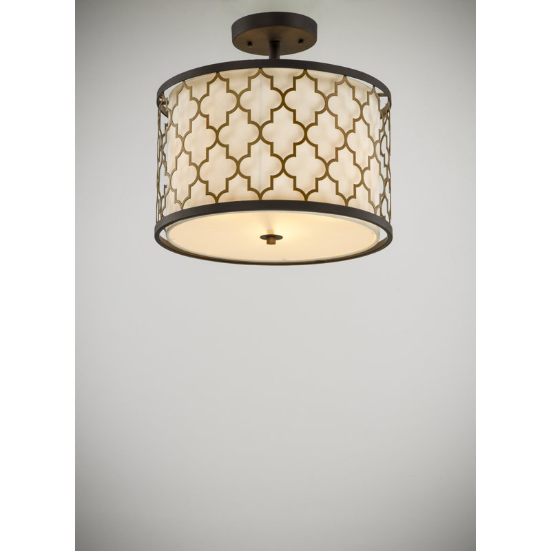 Moreland Fabric Semi Flush Mount