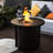 30Inch Fire Table With Burner, 40000Btu, Stainless Steel Body 40000Btu Propane Table, 30Inch, Igniter Outdoor Garden-1561451758