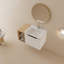 Meuble-lavabo de 36 po avec portes à fermeture en douceur, lavabo et petites tablettes de rangement pour une organisation efficace