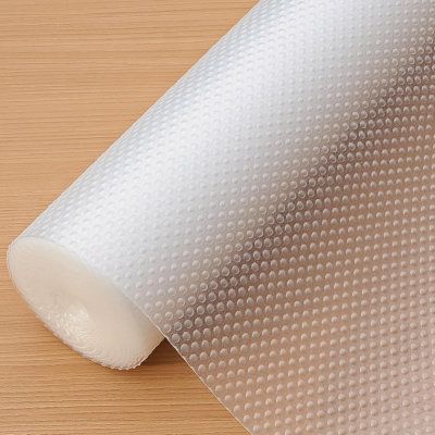 Shelf Liners, 20In X 20Ft Kitchen Drawer Mats, Non-Adhesive EVA Cupboard Protector, Cabinet Lining, Refrigerator Liner (Clear Dot)