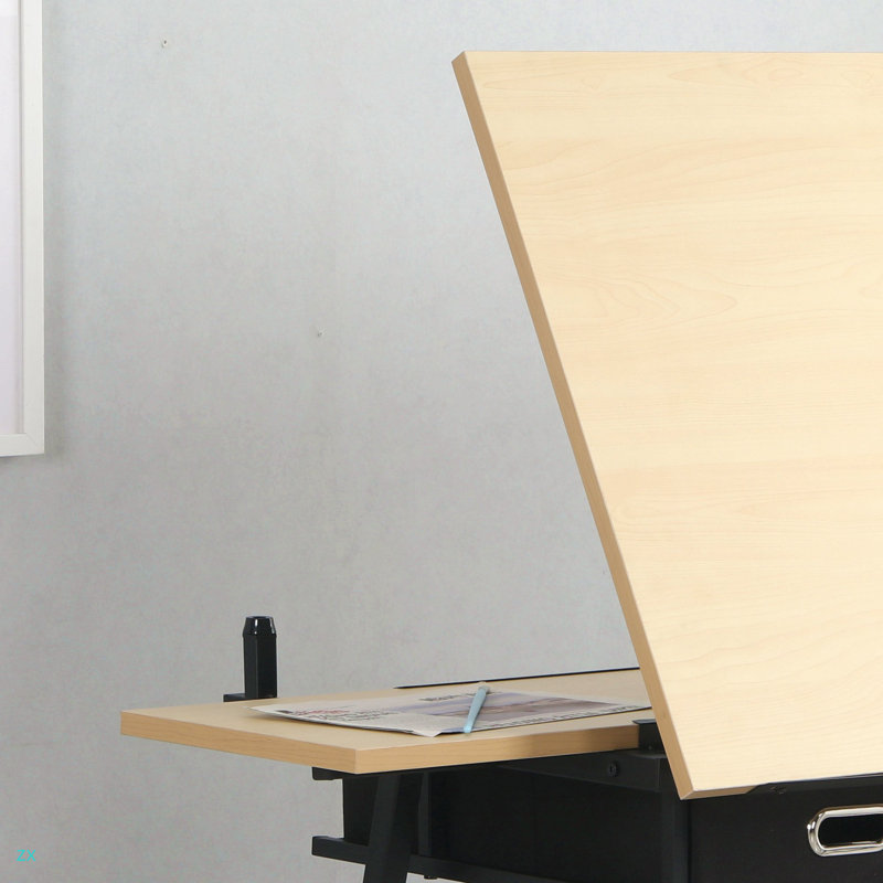 Bureau de dessin réglable avec 2 tiroirs pour bureau à domicile et école avec tabouret