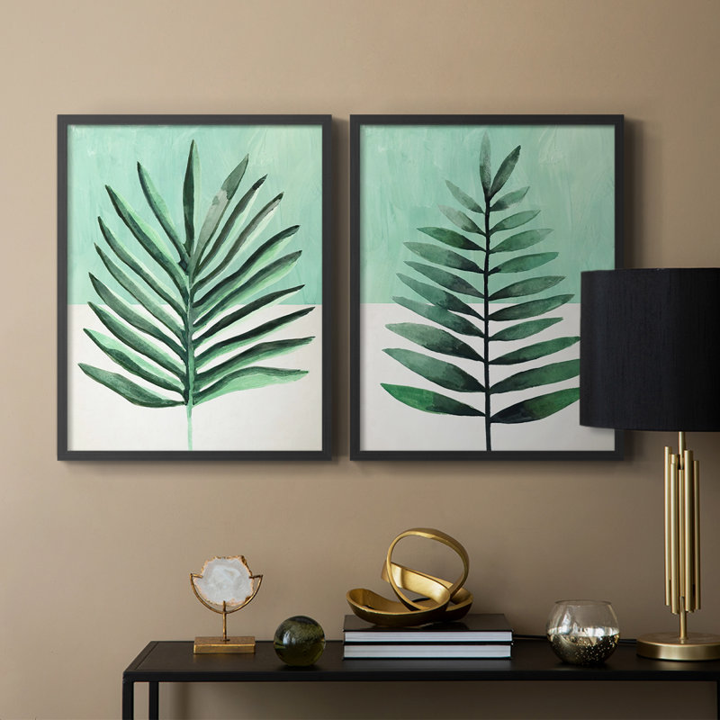 Impression encadrée Verging Palm I-Premium - prête à être accrochée - aucun clou requis - aucun clou requis