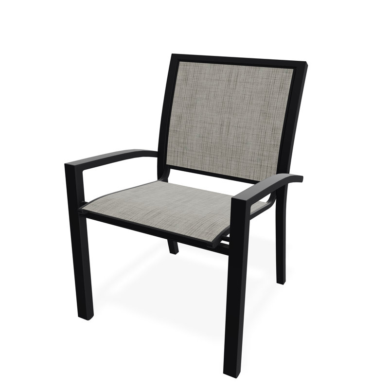 Kendall Outdoor Dining Chair, Black, Smoke