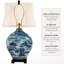Lampe de table bleue 32 po Feuerstein