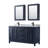 Daria 60'' Double Bathroom Vanity with Carrara Marble Top-97961479-97961484