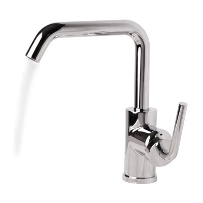 Cigno Deck Mount Single Hole Bathroom Faucet with Drain Assembly