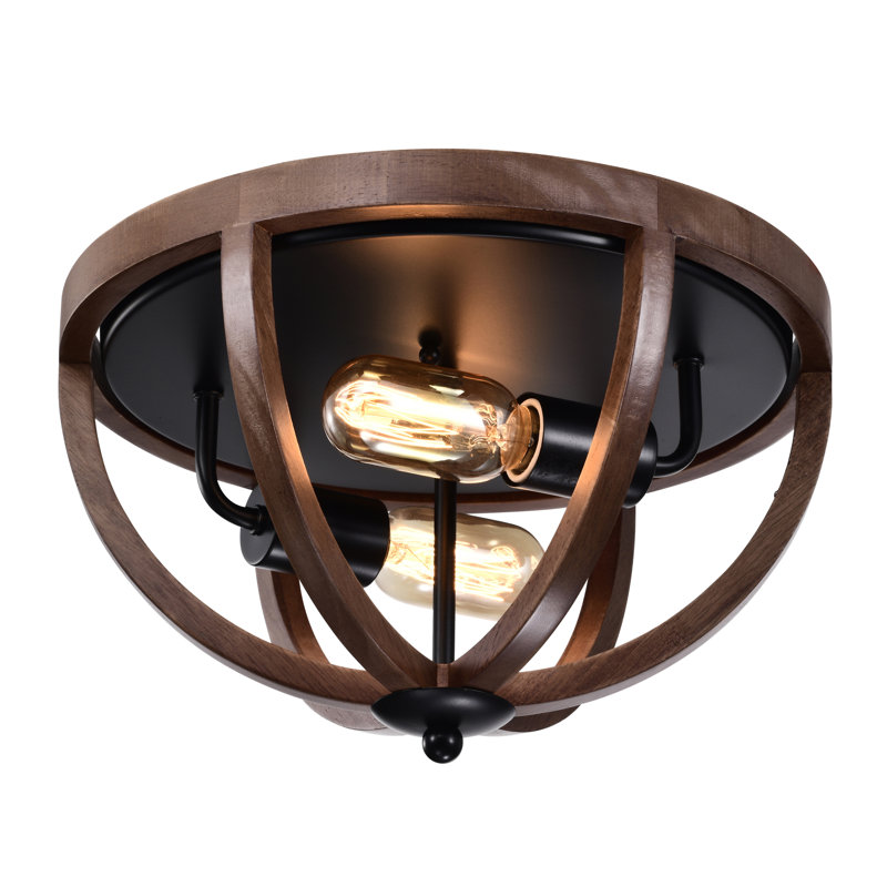 Plafonnier encastré 2 lumières à DEL en cage 13 po