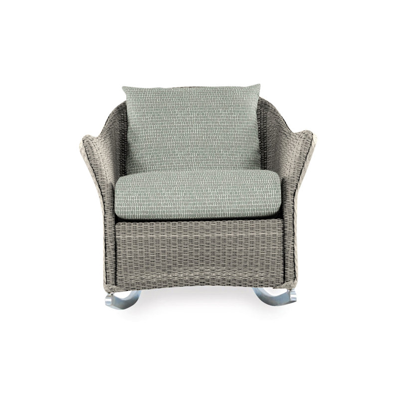 Weekend Retreat Outdoor Rocker Chair, Pewter, Charlotte Sparrow