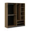 Nebras 4 Door Solid + Manufactured Wood Wardrobe