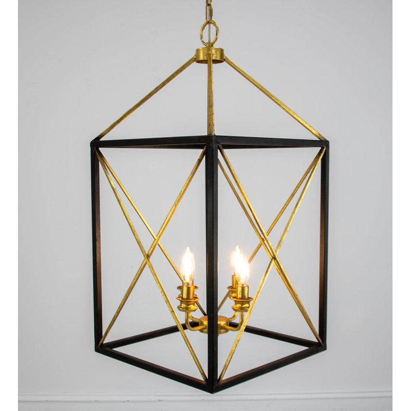 Megan 4 - Light Chandelier, Black